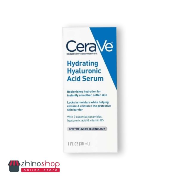 سرم آبرسان هیالورونیک اسید سراوی CeraVe حجم 30 میل | حاوی ویتامین B5، مناسب پوست خشک